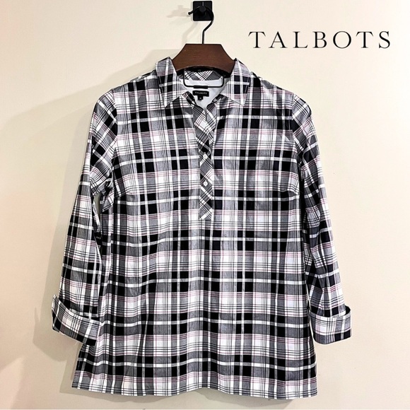 Talbots Wrinkle Resistant Perfect Popover Shirt - Picture 1 of 13